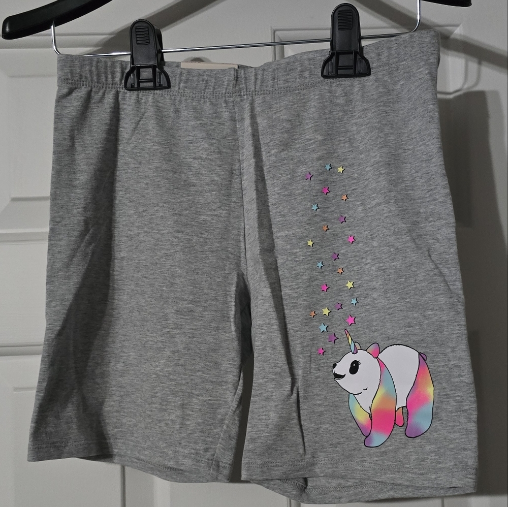 NWT SO Kids Bike Shorts with Colorful Panda Design